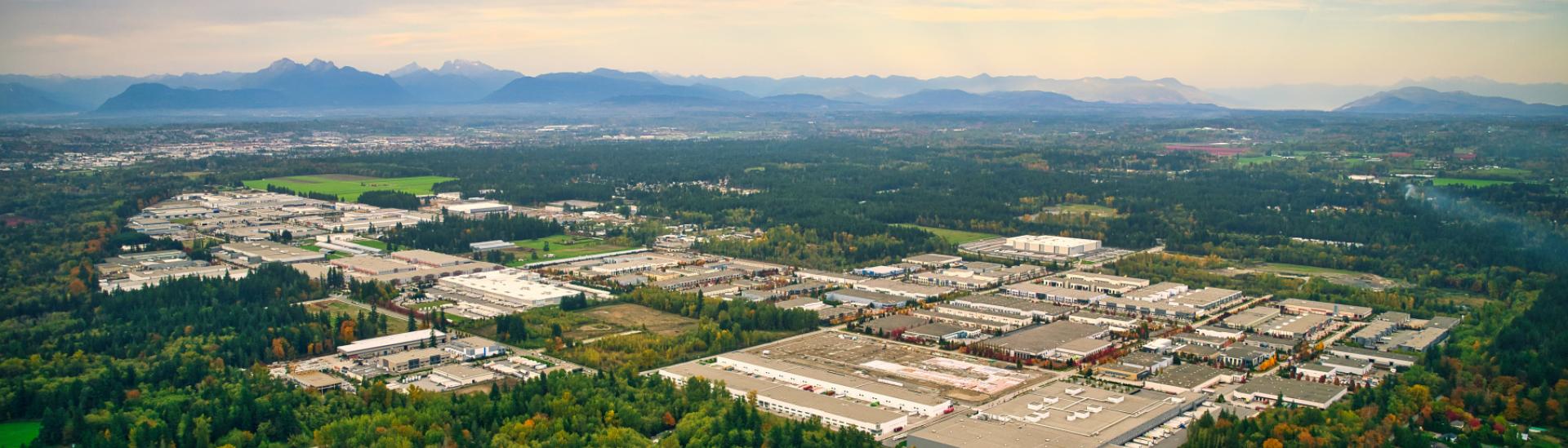 Aerial view of Campbell Heights in Surrey